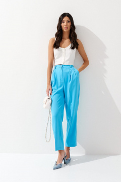 Брюки прямого кроя из легкой костюмной ткани ANNETE A1232 - фото 1