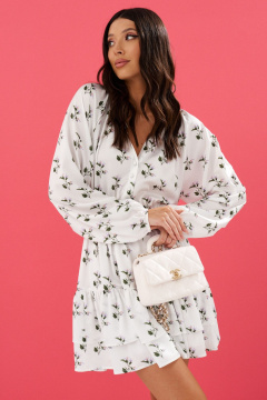 Платье с цветочным принтом полуприлегающего силуэта ANNETE A3536 - фото 5