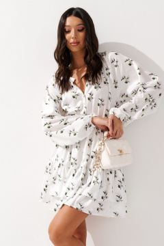 Платье с цветочным принтом полуприлегающего силуэта ANNETE A3536 - фото 2