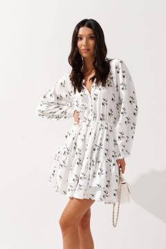 Платье с цветочным принтом полуприлегающего силуэта ANNETE A3536 - фото 1