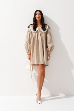 Платье свободного кроя с кружевым воротником из хлопка ANNETE A3538/1 - фото 5