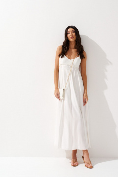 Платье из комбинированных тканей, на бретелях, женственное ANNETE A3563 - фото 1