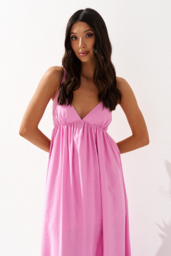 Платье свободного кроя на бретелях, с карманами и воланом ANNETE A3564 - фото 4