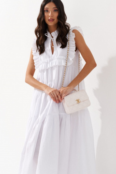 Платье из текстиля без декора, классического кроя ANNETE A3567 - фото 3