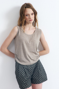 Майка бежевый из трикотажа с полуприлегающим силуэтом AG Green G504/9 - фото 3