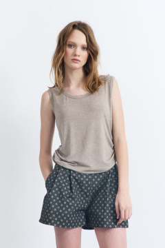 Майка бежевый из трикотажа с полуприлегающим силуэтом AG Green G504/9 - фото 1