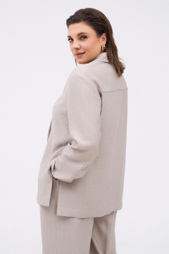 Костюм бежевый из текстиля с палаццо и классическим кройом KaVaRi 8032.1 бежевый - фото 2