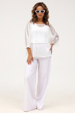 Белая сетчатая блузка и топ для стильных летних образов Angelina & Сo 1000 - фото 1