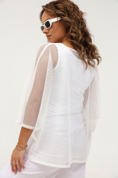 Белая сетчатая блузка и топ для стильных летних образов Angelina & Сo 1000 - фото 5