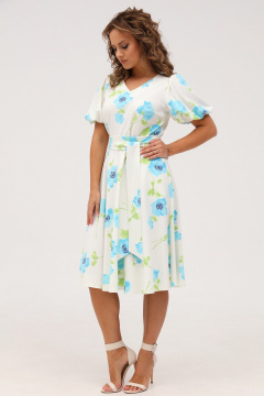 Летнее хлопковое платье полуприлегающего силуэта с коротким рукавом Angelina & Сo 1001 - фото 2