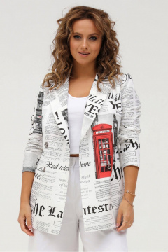 Жакет из хлопковой ткани с двубортной застежкой и карманами Angelina & Сo 997 - фото 1