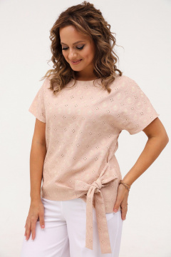 Блуза с завязками и коротким рукавом из текстиля Angelina & Сo 999 - фото 4