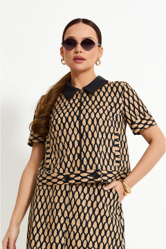 Костюм юбочный жакет и юбка с карманами на каждый день Lissana 4910 - фото 2