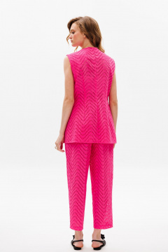 Комплект из гипюра из хлопка с брюками-чинос EOLA 2641 малина - фото 2