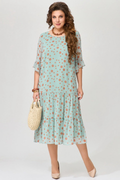 Шифоновое платье с воланами и завязками для летних выходов Fita 1682 мятный - фото 1