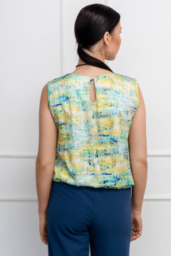 Летняя безрукавная блузка с поясом из вискозы LADO 899/2-20 - фото 2