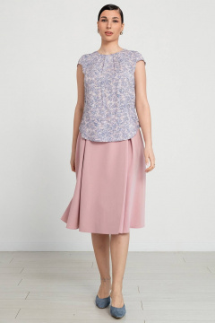 Стильная юбка с запахом, складками и регулируемым поясом LADO 1154-16 - фото 2