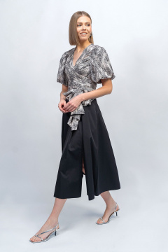 Блуза и миди юбка из текстиля для стильных образов Noche mio 5.315 lotos - фото 3