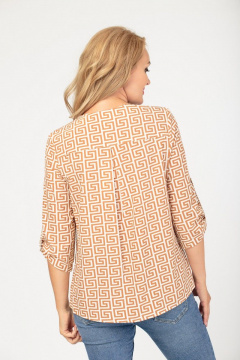 Блуза из текстиля с кокетками и коротким рукавом Modema м.205/2 - фото 5