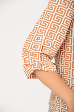 Блуза из текстиля с кокетками и коротким рукавом Modema м.205/2 - фото 4