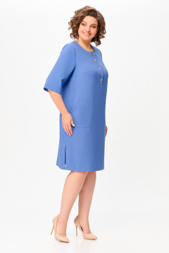 Летнее платье прямого силуэта из вискозы и льна Swallow 717.1 - фото 3