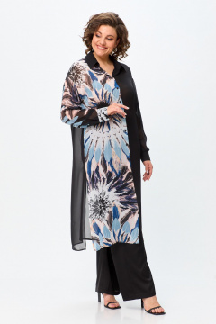 Многослойные комплекты постельных принадлежностей из хлопка Avenue 0315-2 черный+дизайн_перья - фото 2