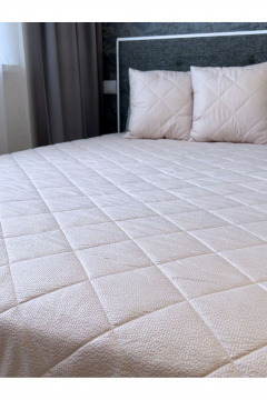 Стеганое покрывало из полиэстера в классическом стиле Файбертек П.140х210.ПЭ.Cream - фото 1
