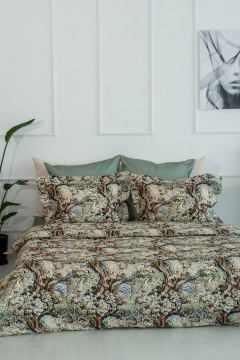 Комплект постельного белья хлопковый в стиле барокко с текстурой Listelle 2614903 - фото 1