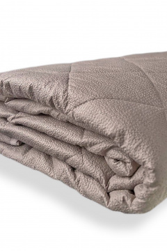 Покрывало домашнее стеганое из полиэстера в коричневом цвете Файбертек П.240х210.ПЭ.LATTE - фото 1