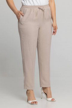 Брюки с резинкой на повседневный стиль из текстиля Avila 0957 бежевый - фото 1
