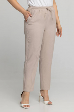 Брюки с резинкой на повседневный стиль из текстиля Avila 0957 бежевый - фото 3