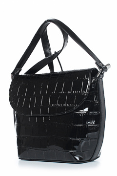 Экокожа сумка черная с регулируемым ремнем Galanteya 4424.24с241к45 черный - фото 1