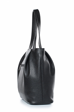 Стильная черная сумка из экокожи с одним отделением Galanteya 4824.24с245к45 черный - фото 4