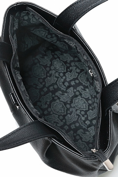 Стильная черная сумка из экокожи с одним отделением Galanteya 4824.24с245к45 черный - фото 5