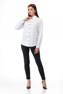 Блуза Anelli 738 белый-синий - фото 2