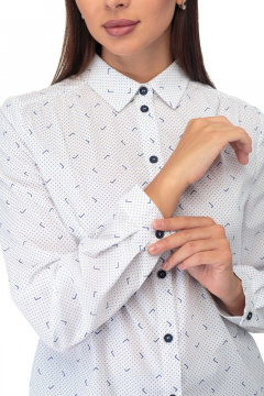 Блуза Anelli 738 белый-синий - фото 4