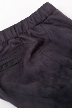 Демисезонный комплект из текстиля: блузка и легинсы из эко-замши Belinga 2089 бело-черный - фото 5