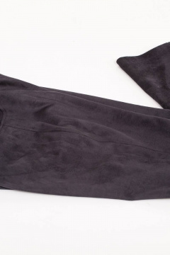 Демисезонный комплект из текстиля: блузка и легинсы из эко-замши Belinga 2089 бело-черный - фото 4