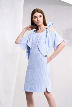 Платье из текстиля голубое для летней повседневности Motif 1139 - фото 2