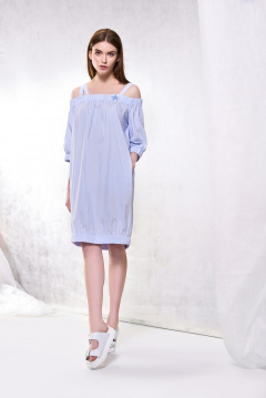 Платье из текстиля голубое для летнего образа Motif 1163 - фото 1