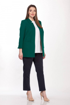 Жакет на подкладке с воротником-стойкой и карманами Belinga 5038 бутылка - фото 3