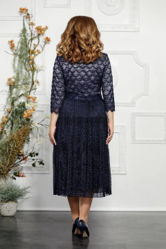 Нарядное платье с кружевом и юбкой с воланами из легкой ткани Mira Fashion 4846 - фото 2