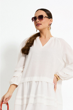 Платье с фигурным вырезом и складками на каждый день Lissana 4920 - фото 5