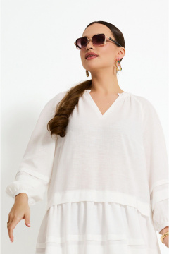 Платье с фигурным вырезом и складками на каждый день Lissana 4920 - фото 4