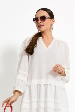 Платье с фигурным вырезом и складками на каждый день Lissana 4920 - фото 2