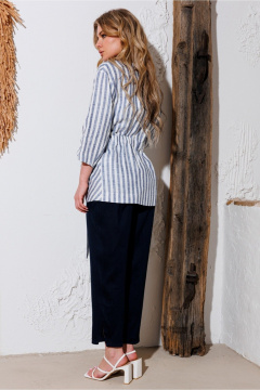 Летний костюм из льна с жакетом и зауженными брюками Faufilure C1349 - фото 5