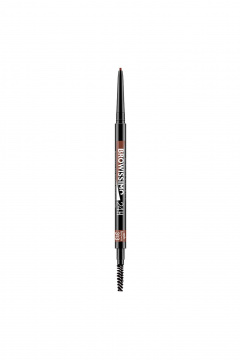 Карандаш для бровей коричневый, мягкий грифель, стойкий LUXVISAGE BROWISSIMO_ultra_slim_super_stay_24H 313 ash brown - фото 1