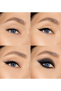 Карандаш для глаз черный, с высокой цветопередачей, стойкий LUXVISAGE Soft_kajal_super_stay black - фото 3