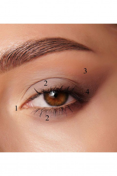 Круглогодичные палитра теней с матовым и перламутровым финишем LUXVISAGE Glam_Look_(4-х_цветные) 04 лиловая - фото 4