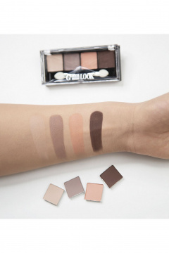 Круглогодичные палитра теней с матовым и перламутровым финишем LUXVISAGE Glam_Look_(4-х_цветные) 04 лиловая - фото 3